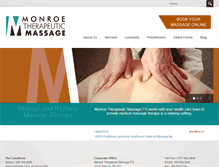 Tablet Screenshot of monroemassage.com
